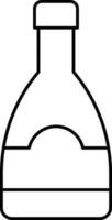 Illustration von Alkohol Flasche Symbol im Linie Kunst. vektor