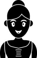 kvinna ikon i svart och vit Färg. vektor
