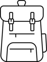 Rucksack Symbol im Linie Kunst. vektor