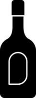 isolerat öl flaska ikon i svart Färg. vektor