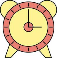 Alarm Uhr Symbol im rot und Gelb Farbe. vektor