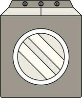 isoliert Waschen Maschine Symbol im grau Farbe. vektor