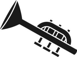 Illustration von Trompete Symbol im schwarz und Weiß Farbe. vektor
