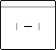 Mathematik Tafel Symbol im schwarz Linie Kunst. vektor