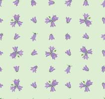 Blumen nahtlose Musterblume Bluebell Zierhintergrund vektor