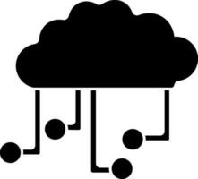 isoliert Wolke Computing Symbol im schwarz und Weiß Farbe. vektor