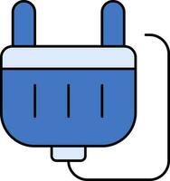 elektrisch Stecker Symbol im Blau Farbe. vektor
