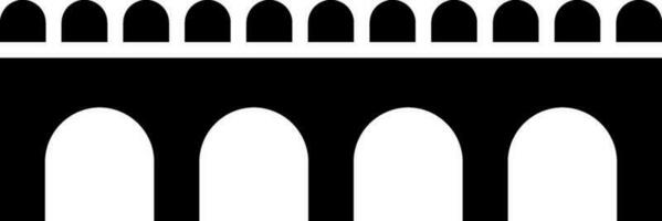 akvedukt bro ikon i platt stil. vektor