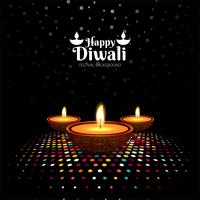 Abstrakt Happy Diwali festival kort bakgrund vektor