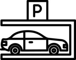 Parkplatz-Vektor-Icon-Design vektor