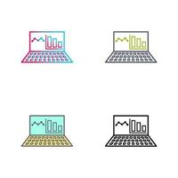 einzigartiges Vektorsymbol für Online-Statistiken vektor