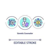 Ikone des genetischen Beraterkonzepts vektor