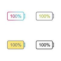 Einzigartiges Vektorsymbol für volle Batterie vektor