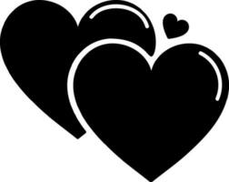 platt illustration av hjärtan. vektor