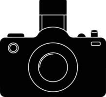 svart och vit Foto kamera. vektor