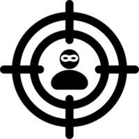 Illustration von Hacker Ziel Symbol. vektor