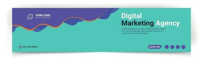 Digital Marketing Sozial Medien Startseite Banner, Netz Vorlage Design. korporativ Geschäft Anzeigen zum Sozial Medien Abdeckung. vektor
