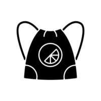 Markenzeichen Schultertasche schwarz Glyphe Symbol vektor