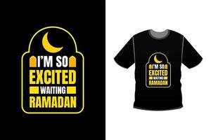 Ramadan moderne Typografie T-Shirt Design