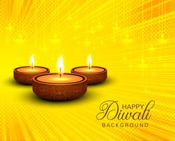 Schöner glücklicher dekorativer Hintergrundvektor Diwali vektor