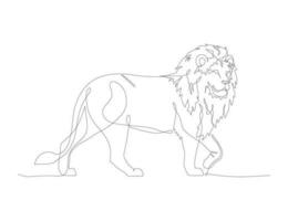 lejon linje konst. lejon abstrakt begrepp ikon. lejon linjär dekorativ design. lejon symbol. lejon kontinuerlig linje teckning vektor illustration. vektor illustration