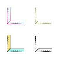 quadratisches Lineal-Vektorsymbol vektor