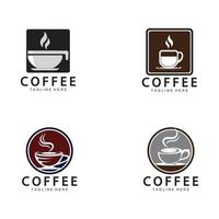 Kaffeetasse Logo Vorlage Vektor-Symbol Illustration Design vektor