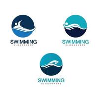 Schwimmen Logo Vektor-Illustration Design vektor