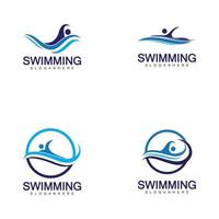 Schwimmen Logo Vektor-Illustration Design vektor