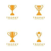 Trophäenvektor-Logo-Symbol Champions Trophäen-Logo-Symbol für Gewinner-Award-Logo-Vorlage vektor
