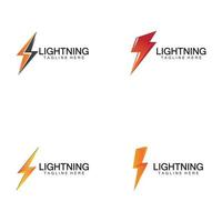 lightning thunder bolt el-logotyp formgivningsmall vektor