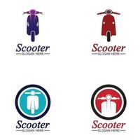 moped scooter logo vektor ikon illustration