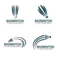 Badminton-Logo Vektor-Symbol Illustration Design vektor