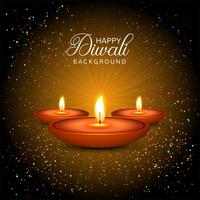 Eleganter glänzender glücklicher diwali Festivalhintergrund vektor