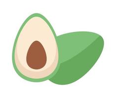 frische Avocado Gemüse isolierte Ikone vektor