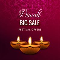 Glad diwali celebrationi dekorativa bakgrund vektor