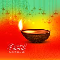 Abstrakt Happy Diwali festival kort bakgrund vektor