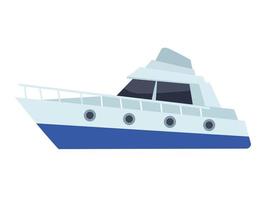 Yacht Seetransport isolierte Ikone vektor
