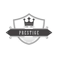 prestige sköld vintage vektor