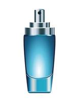 blaue Hautpflege-Sprühflasche Produktikone vektor