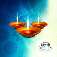 Glückliche diwali diya Öllampen-Festivalhintergrundillustration vektor