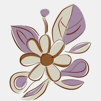 minimalistisk blommig vektor konst illustrationer för tillfällen mall årgång mode hand dragen dekor
