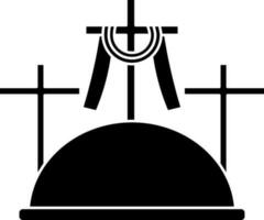 svart och vit calvary ikon eller symbol. vektor