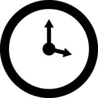 schwarz und Weiß Illustration von Uhr Symbol. vektor