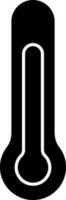 Illustration von schwarz und Weiß Thermometer im eben Stil. vektor