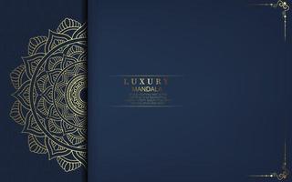 Luxus-Mandala-Hintergrund mit goldenem Arabesken-freiem Vektor