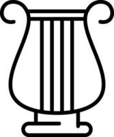 Harfe Musik- Instrument Symbol im eben Stil. vektor