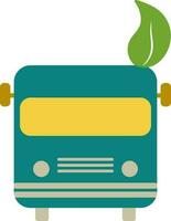 färgrik eco buss ikon för Nej förorening begrepp. vektor