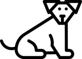 vektor illustration av hund platt ikon.