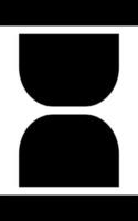 schwarz und Weiß Illustration von Sanduhr Symbol. vektor